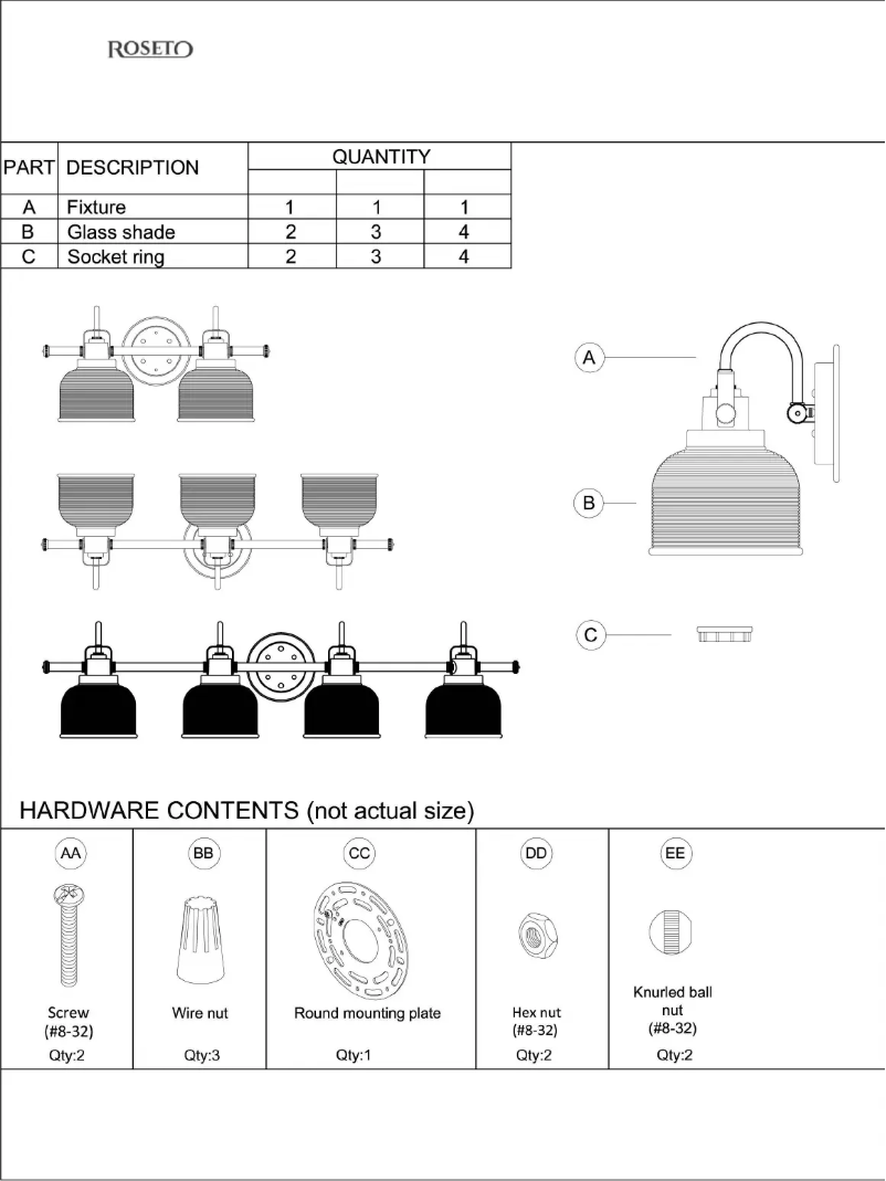 Page 1 de la notice Manuel utilisateur Roseto Sophia PBF5858CH