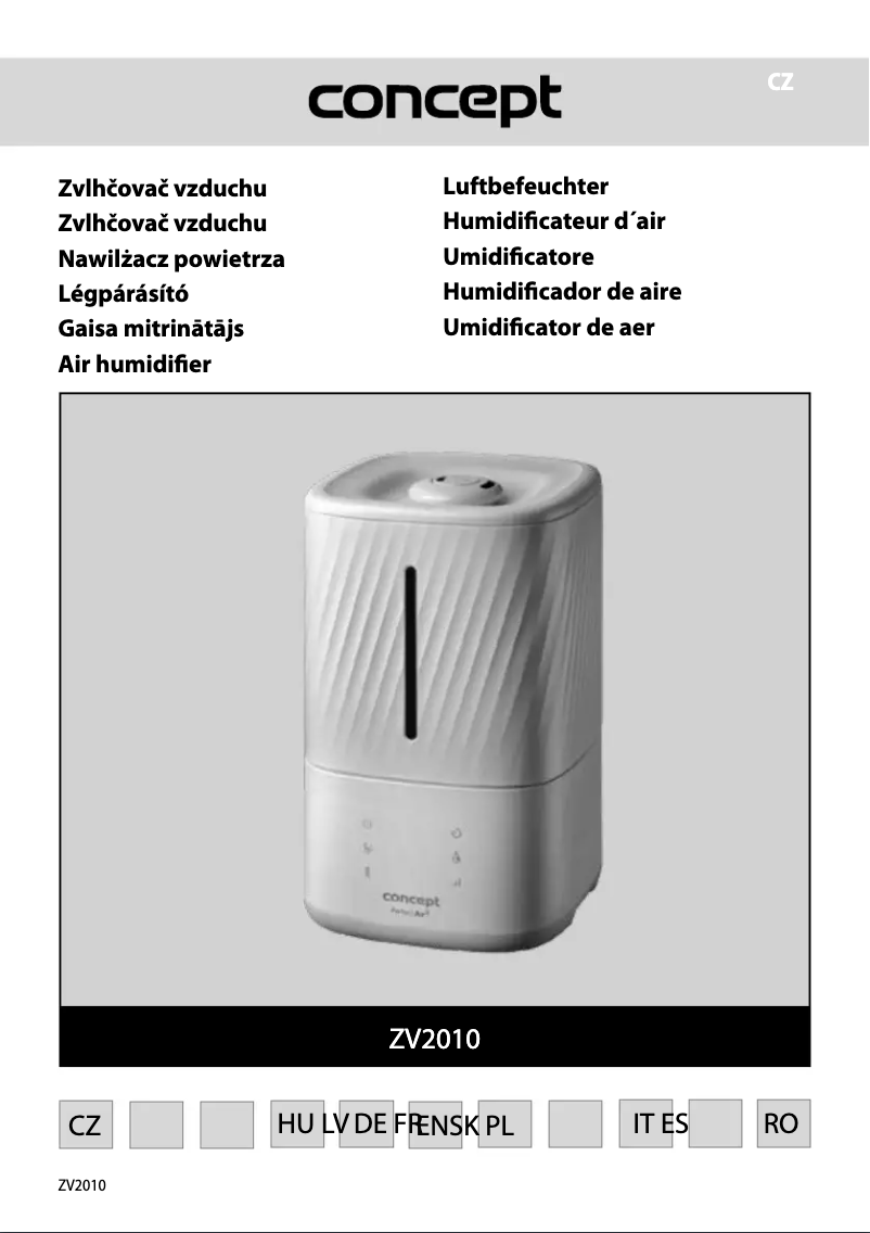 Image de la première page du manuel de l'appareil Perfect Air ZV2010