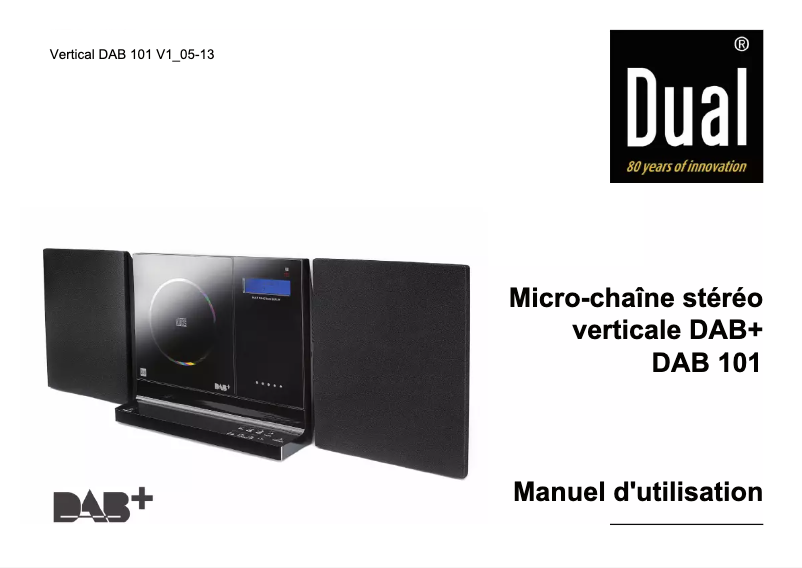 Image de la première page du manuel de l'appareil Vertical DAB 101