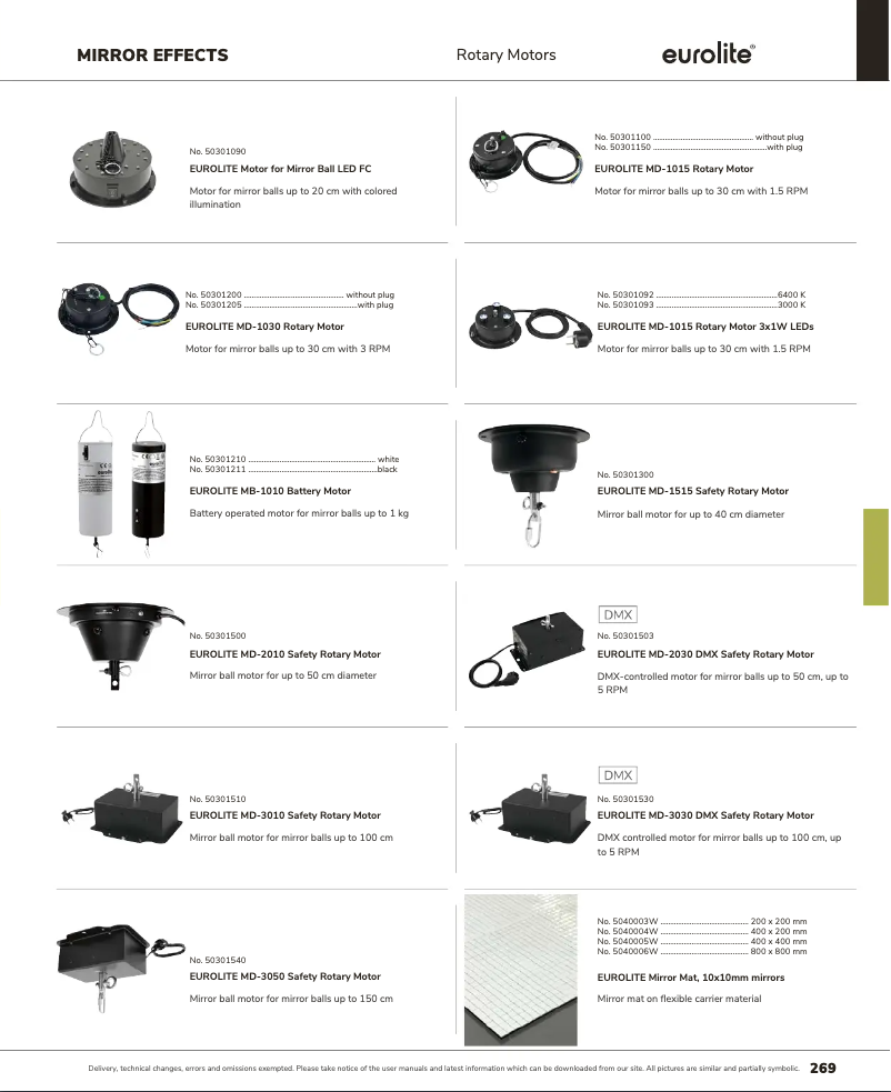 Page 1 of the manual Catalogue Eurolite MD-3050