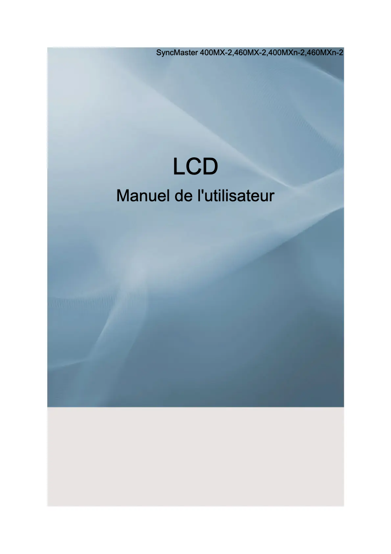 Image de la première page du manuel de l'appareil 400MXN-2