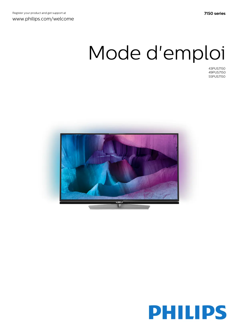 Image de la première page du manuel de l'appareil 7000 series 55PUS7150