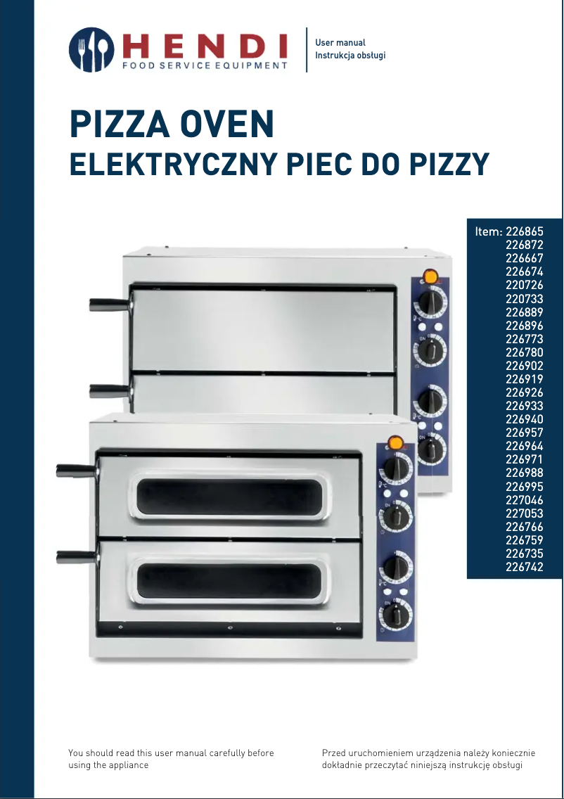 Page n°1 - Manuel utilisateur Hendi 226896