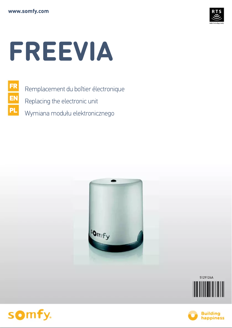 Page n°1 - Manuel utilisateur Somfy Freevia