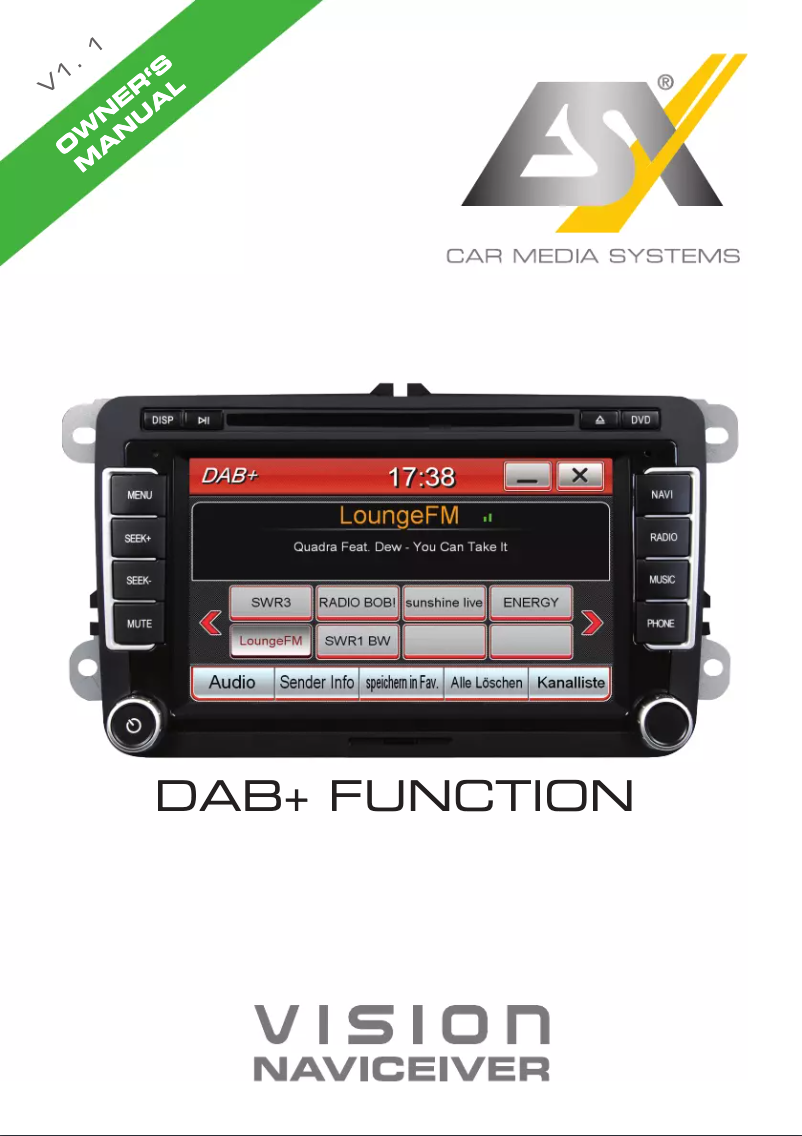 Page n°1 - Manuel utilisateur ESX VN810