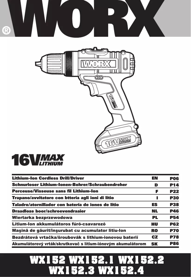 Página 1 del manual Manual de usuario Worx WX152.1