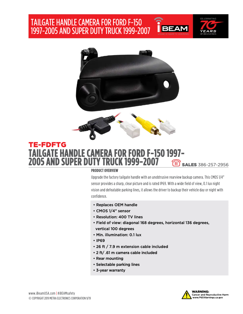 Page 1 de la notice Fiche technique Metra TE-FDFTG