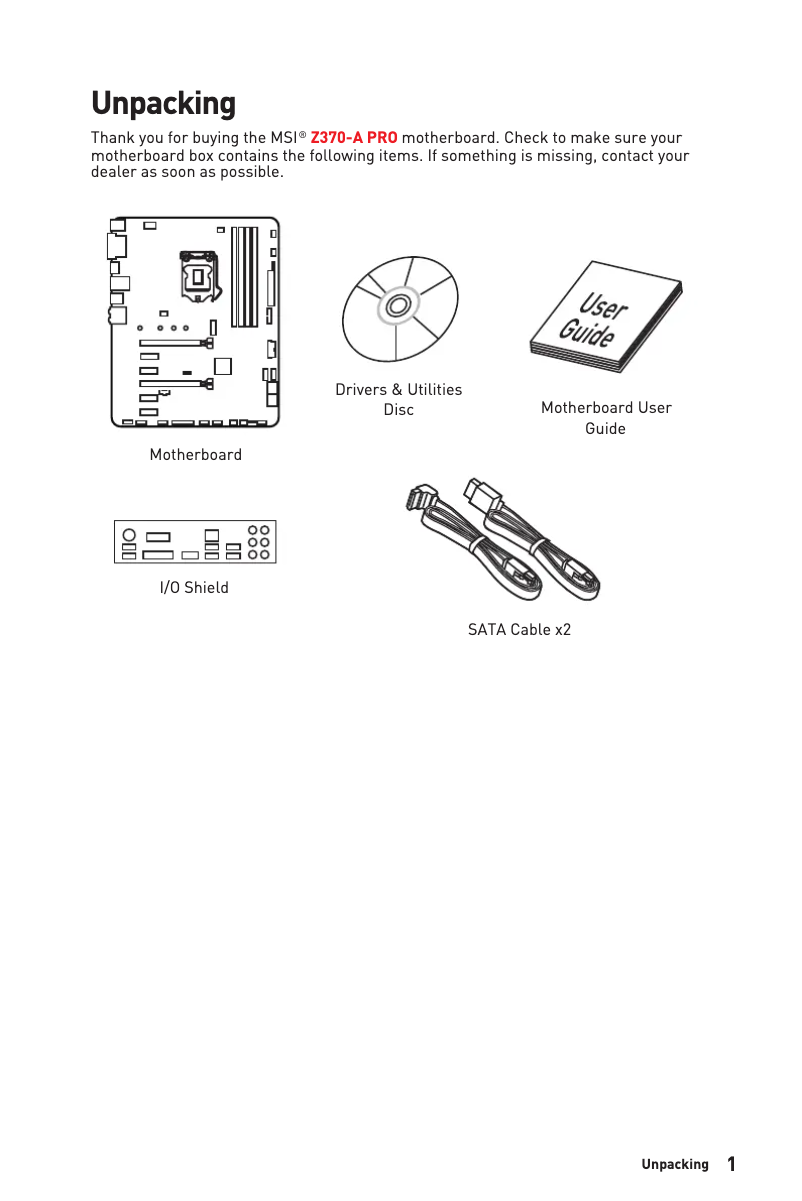 Image de la première page du manuel de l'appareil Z370-A Pro