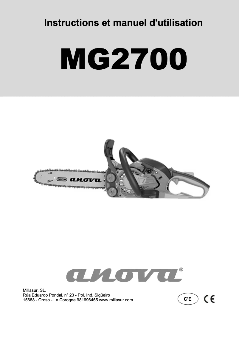 Página 1 del manual Manual de usuario Anova MG2700