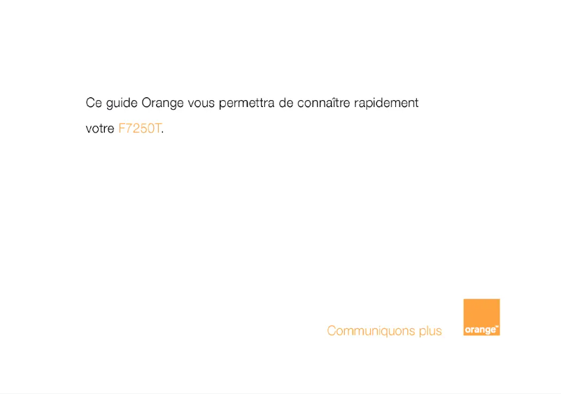 Page n°1 - Manuel utilisateur LG F7250