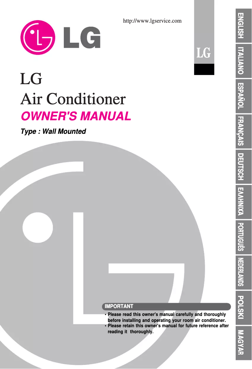 Page n°1 - Manuel utilisateur LG R12AWN-UB9