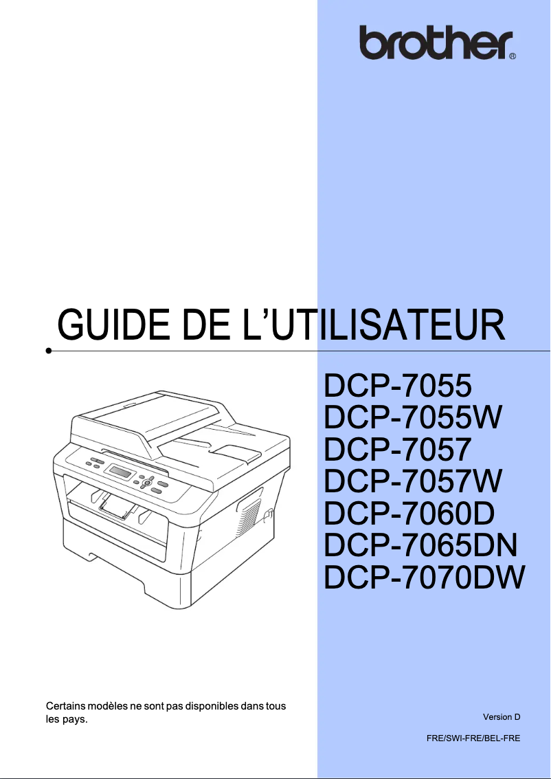 Page n°1 - Manuel utilisateur Brother DCP-7055W