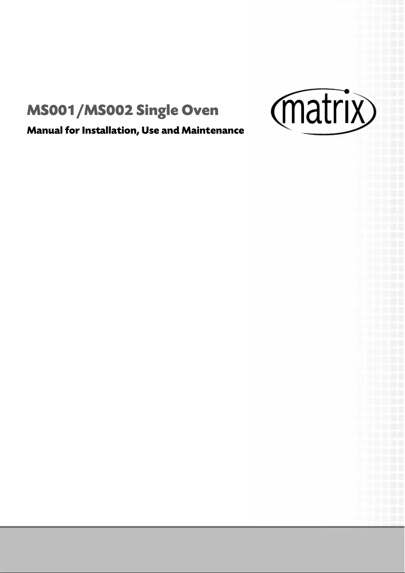 Page n°1 - Manuel utilisateur Matrix MS001WH