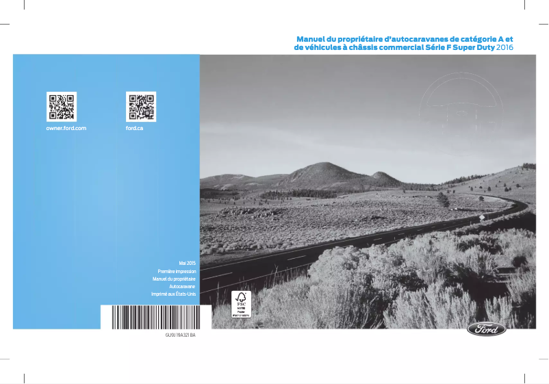 Image de la première page du manuel de l'appareil F-53 Motorhome Chassis (2016)