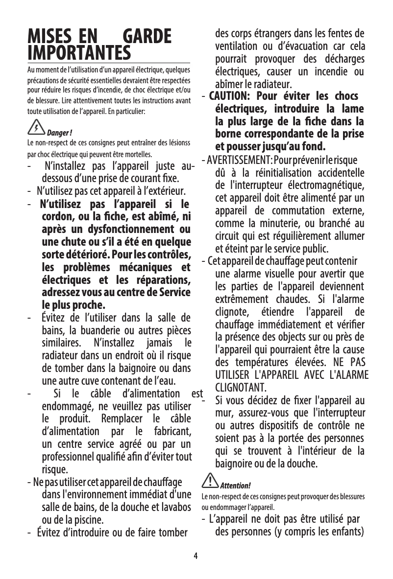 Image de la première page du manuel de l'appareil SlimStyle HCX9115ECA