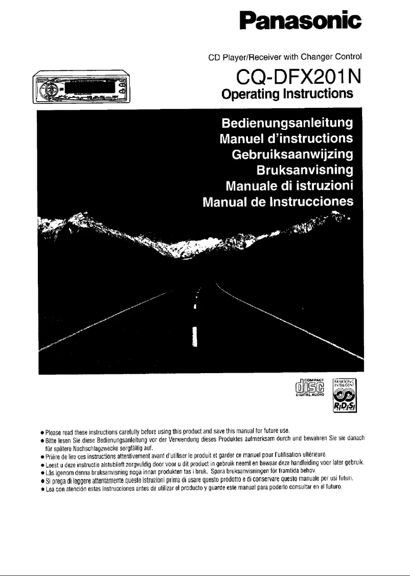 Page 1 de la notice Manuel utilisateur Panasonic CQ-DFX201