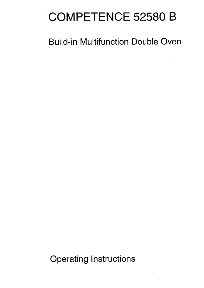 Page n°1 - Manuel utilisateur AEG Competence 52580 B W