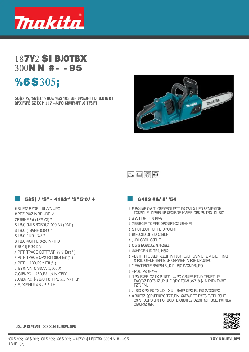 Image de la première page du manuel de l'appareil DUC305Z