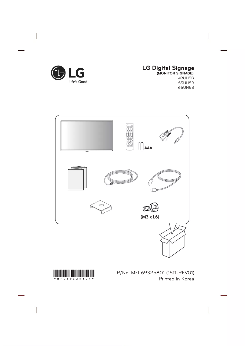 Página 1 del manual Manual de usuario LG 55UH5B