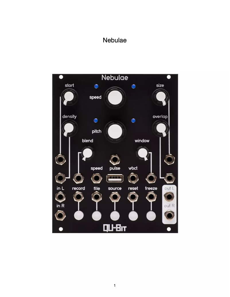 Image de la première page du manuel de l'appareil Nebulae