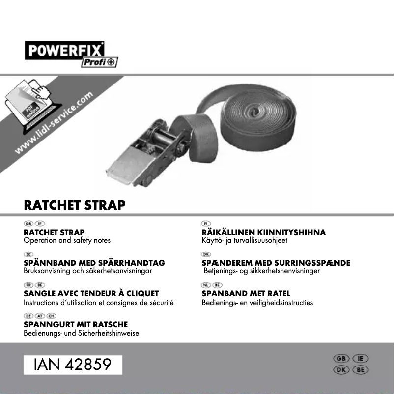 Page 1 de la notice Manuel utilisateur Powerfix Z31361