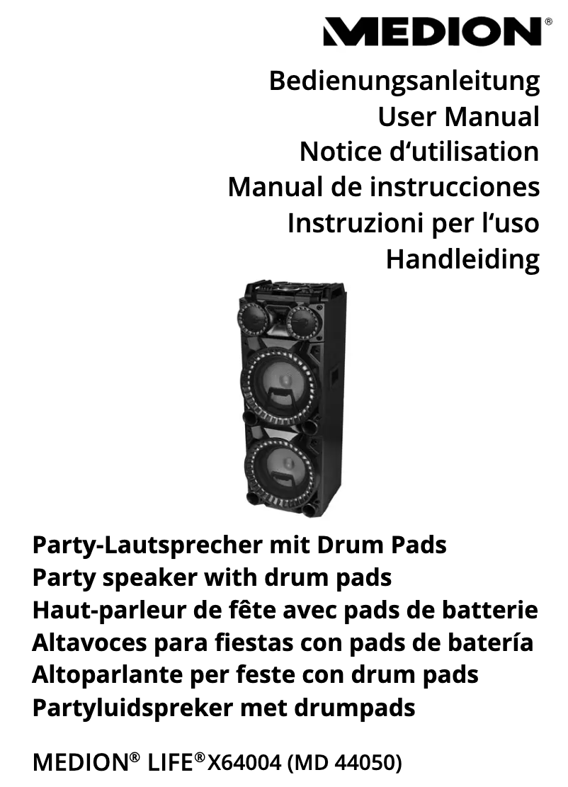 Image de la première page du manuel de l'appareil LIFE X64004 (MD 44050)