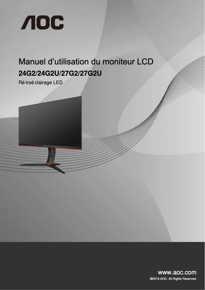 Page 1 de la notice Manuel utilisateur AOC 27G2U5