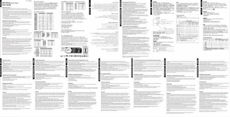 Image de la première page du manuel de l'appareil SFX Gold 750