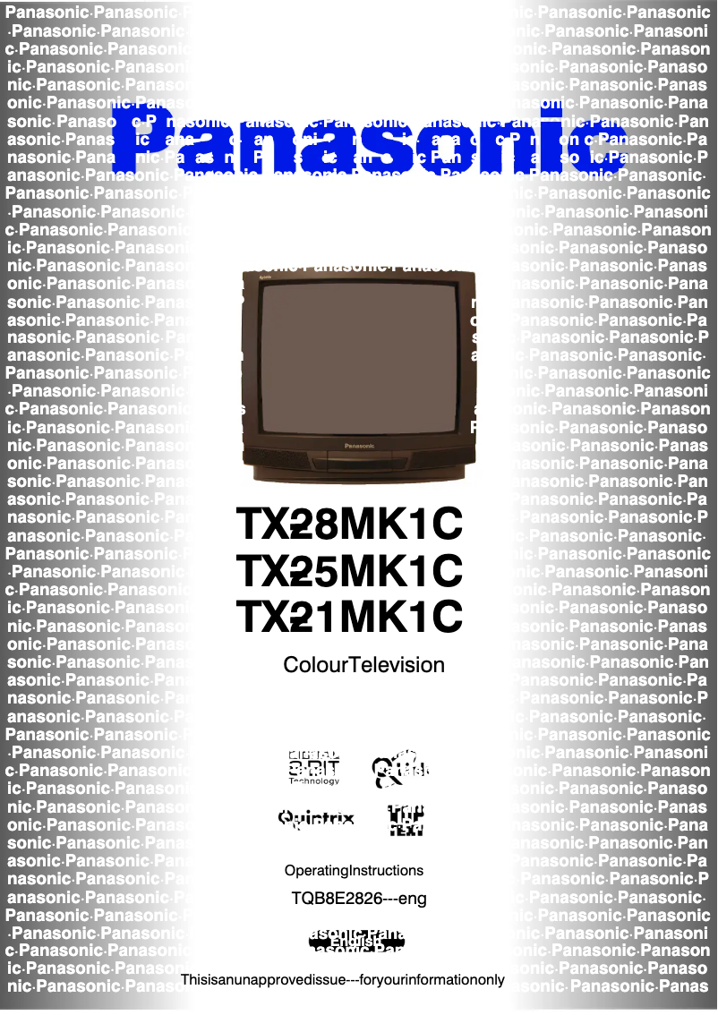 Page 1 de la notice Manuel utilisateur Panasonic TX-25MK1C