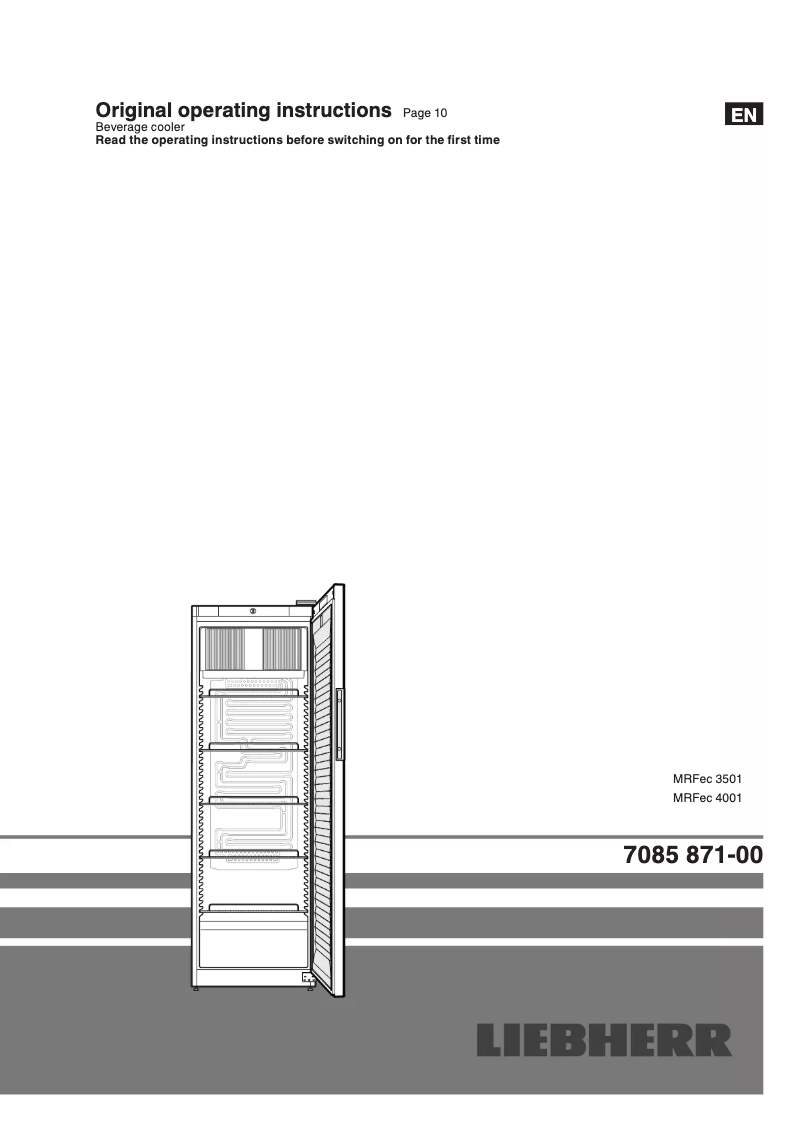 Image de la première page du manuel de l'appareil MRFec 4001-20
