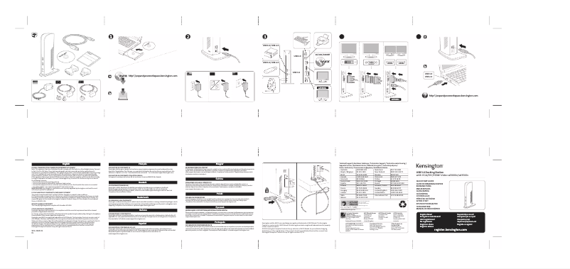 Page 1 de la notice Manuel utilisateur Kensington sd3000v
