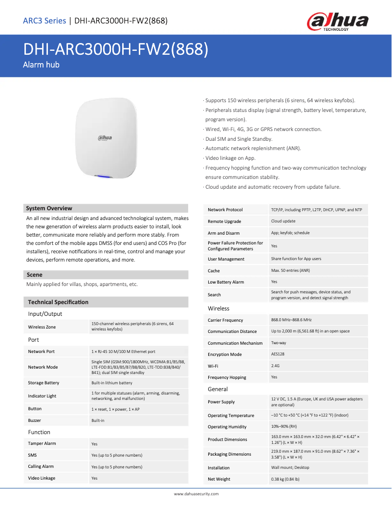 Image de la première page du manuel de l'appareil ARC3000H-FW2