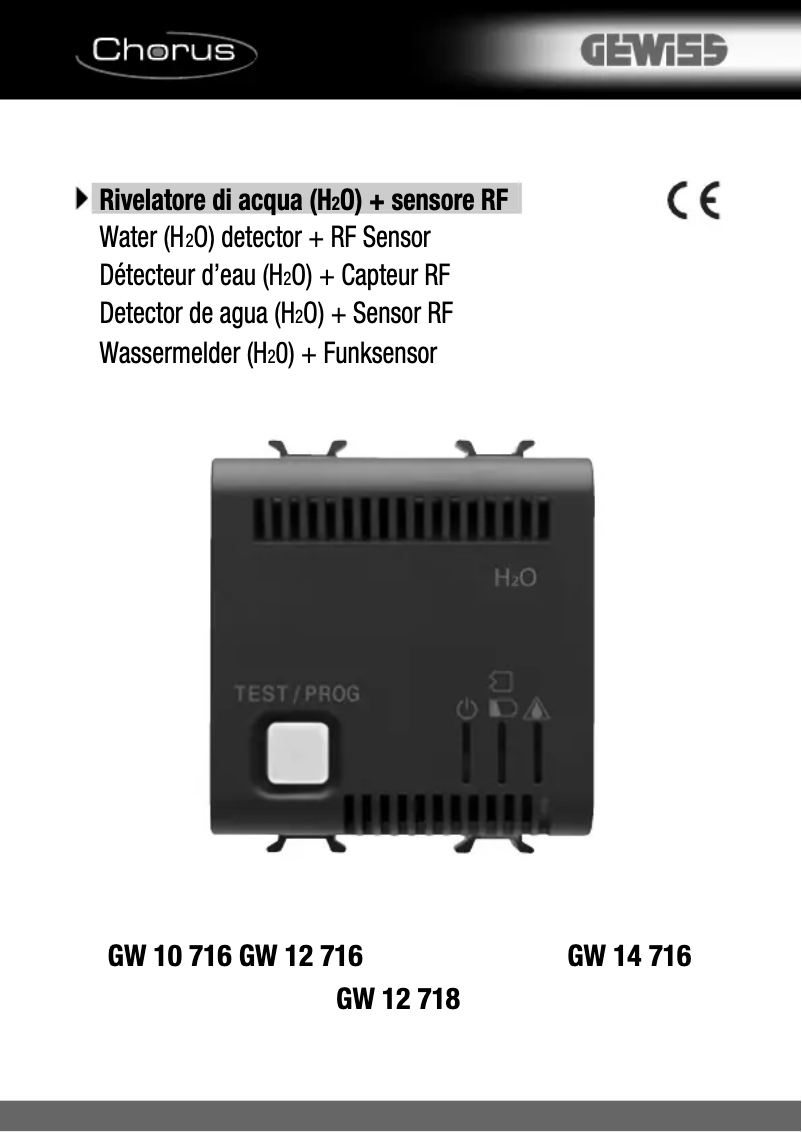 Page 1 de la notice Manuel utilisateur Gewiss GW12716
