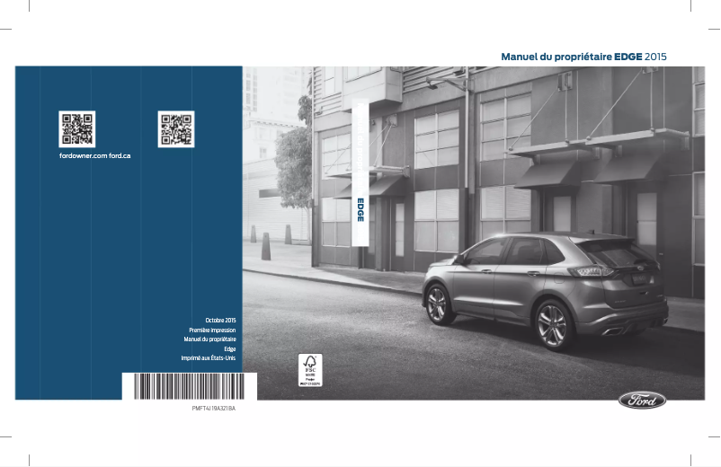 Page 1 de la notice Manuel utilisateur Ford Edge (2015)