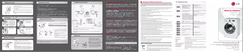 Page 1 de la notice Manuel utilisateur LG F14832DS