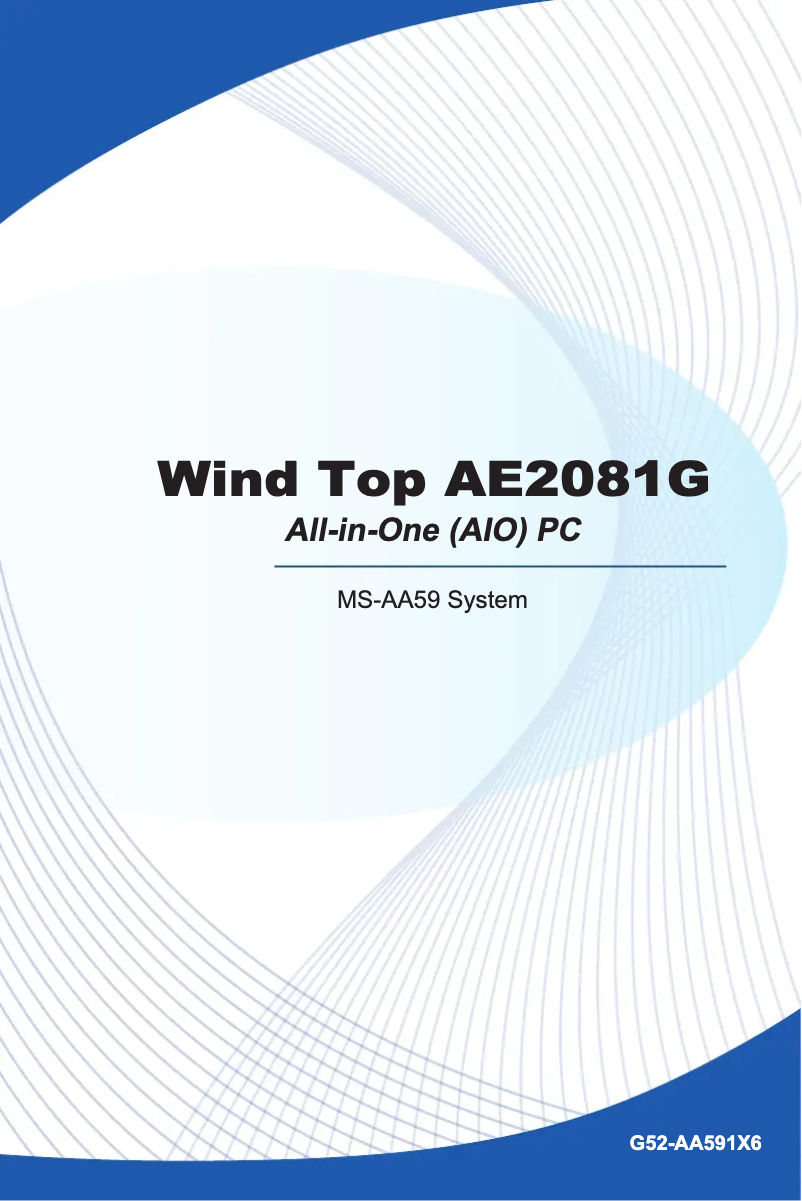 Image de la première page du manuel de l'appareil Wind Top AE2081G