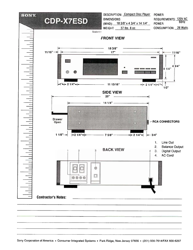 Page 1 de la notice Guide d'installation Sony CDP-X7ESD