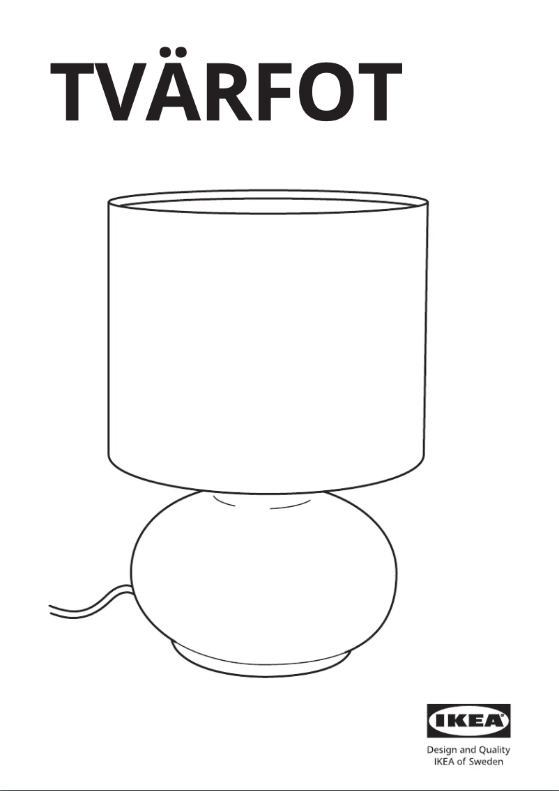 Image de la première page du manuel de l'appareil TVÄRFOT 004.675.26