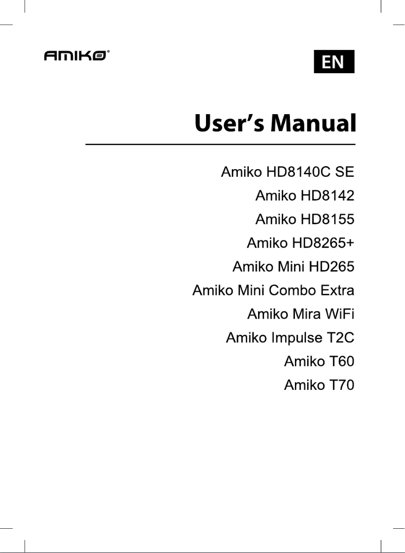 Page 1 de la notice Mode d'emploi Amiko Mini HD265 Wifi
