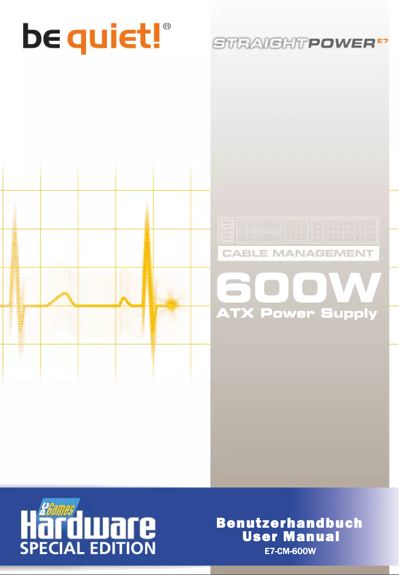 Page n°1 - Manuel utilisateur Be Quiet! E7 CM 600W PCGH Special Edition