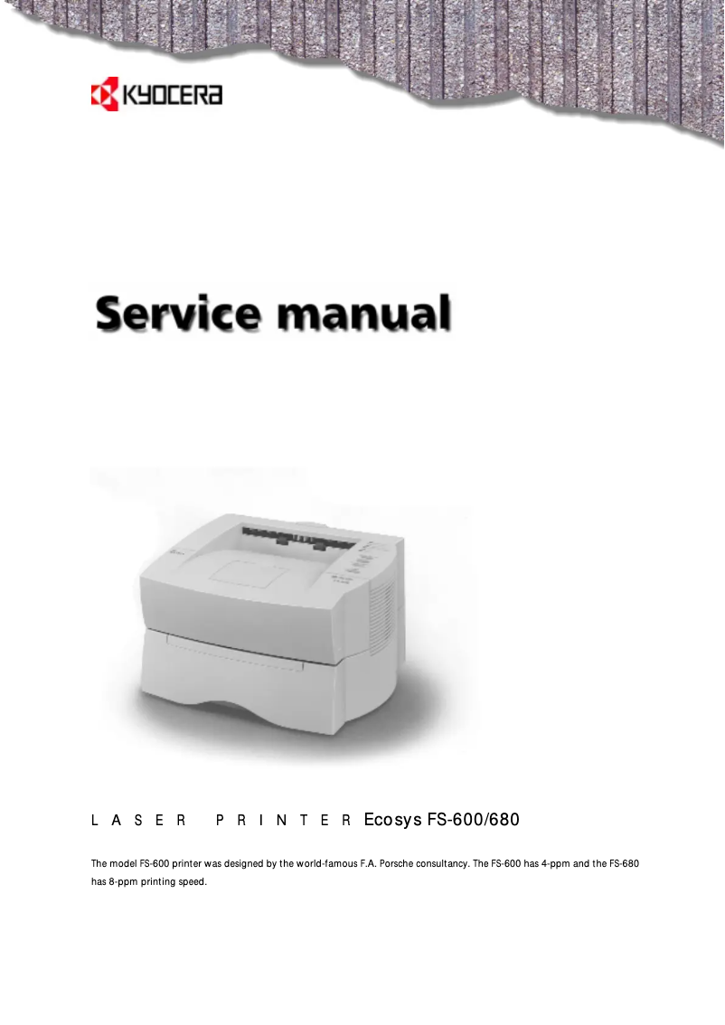 Page 1 de la notice Manuel utilisateur Kyocera Ecosys FS-600