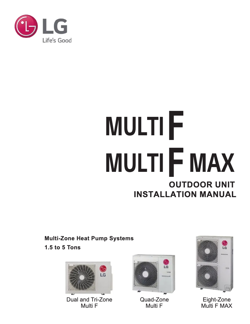 Page n°1 - Guide d'installation LG LMU36CHV