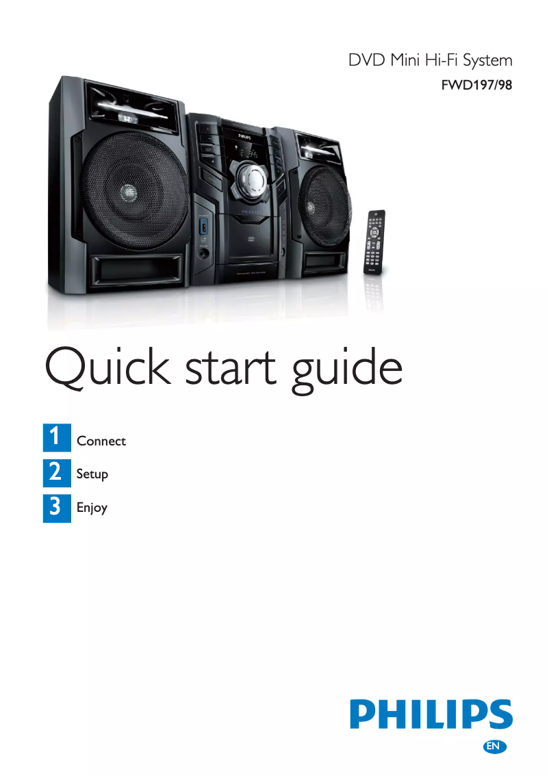 Page n°1 - Guide de démarrage rapide Philips FWD197
