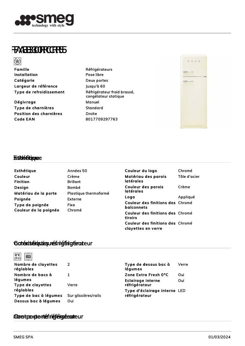 Image de la première page du manuel de l'appareil FAB30RCR5