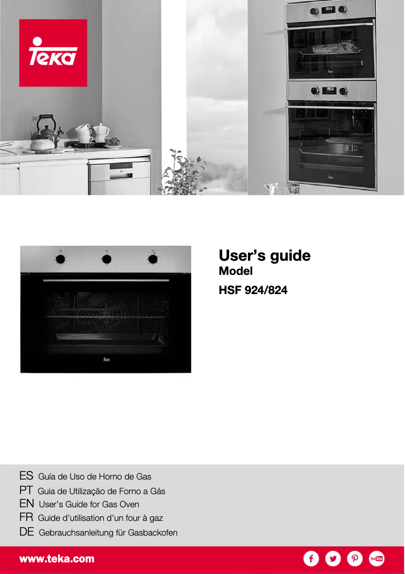 Page 1 de la notice Manuel utilisateur Teka HSF 824 G