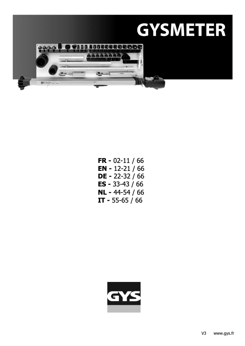 Page n°1 - Manuel utilisateur GYS Gysmeter
