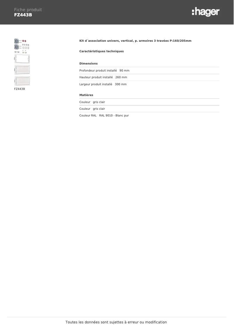 Image de la première page du manuel de l'appareil FZ443B