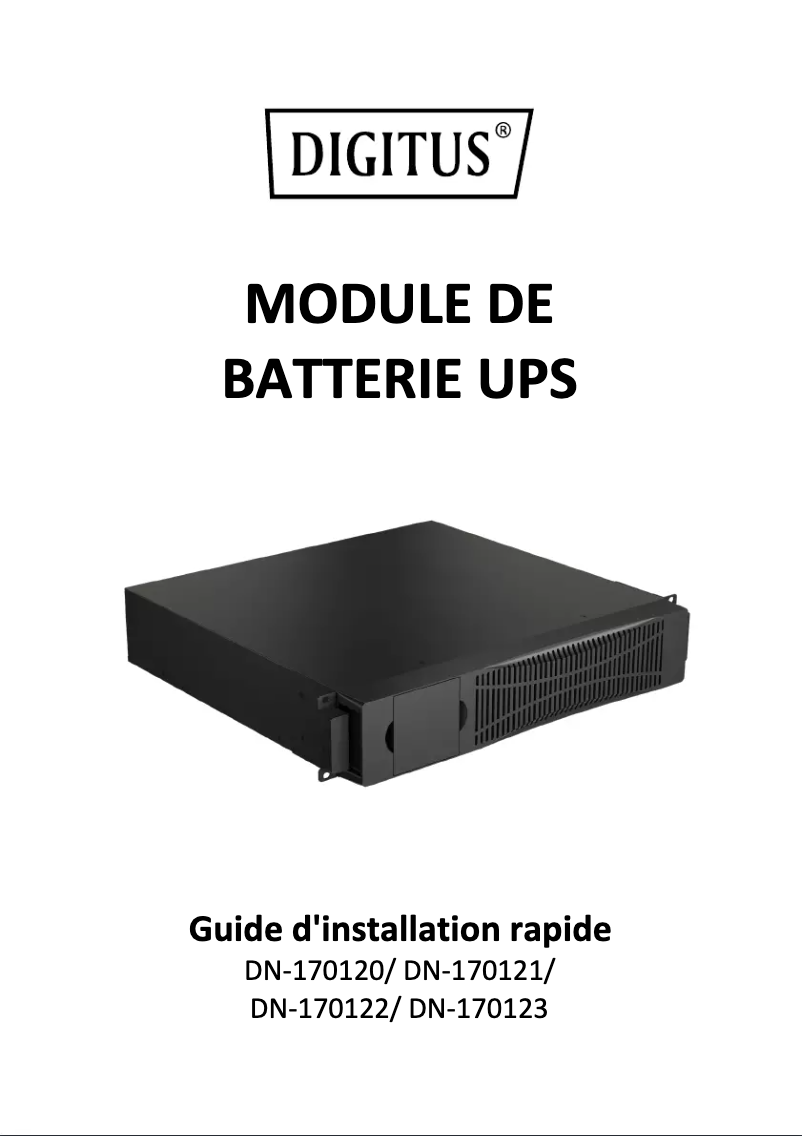 Page 1 de la notice Manuel utilisateur Digitus DN-170123
