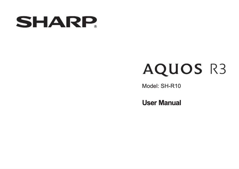 Page 1 de la notice Manuel utilisateur Sharp Aquos R3