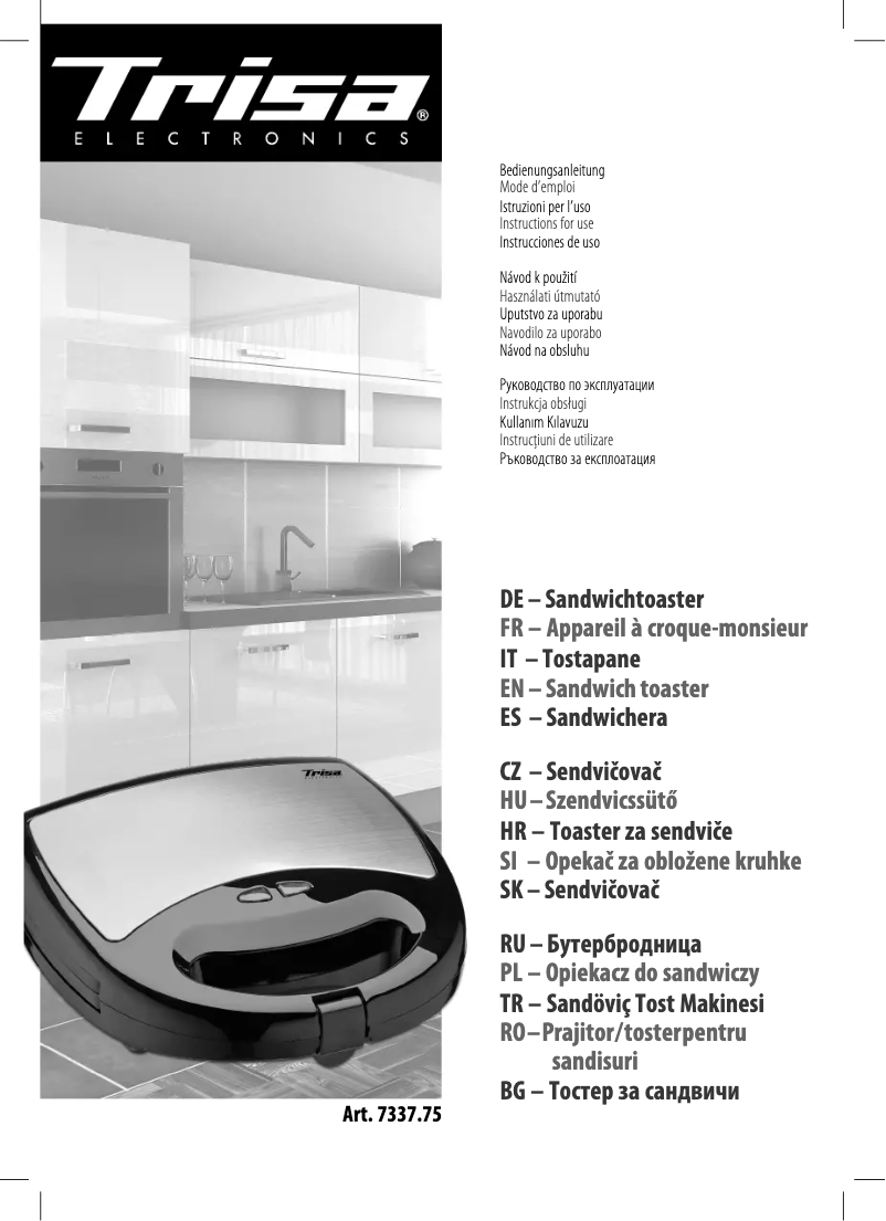 Page n°1 - Manuel utilisateur Trisa Snacky